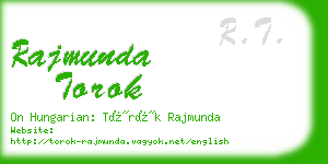 rajmunda torok business card